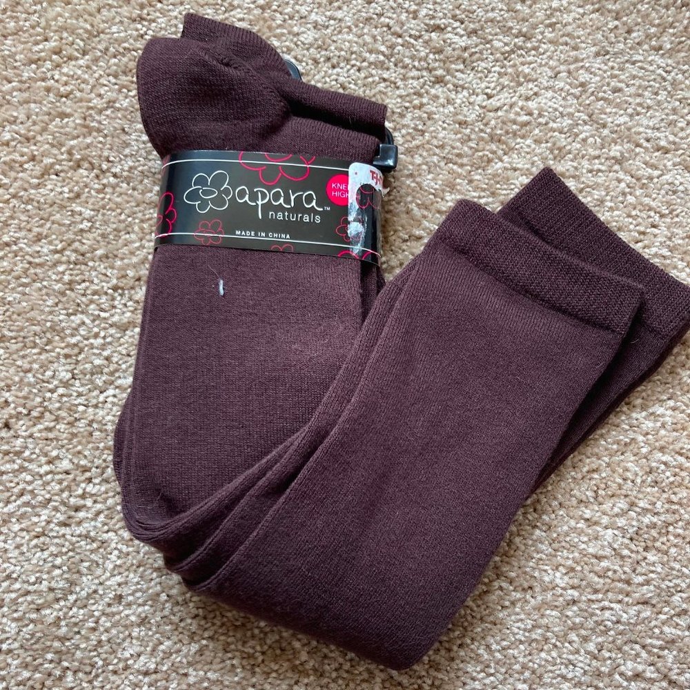Apara Brown Trouser Socks NWT
